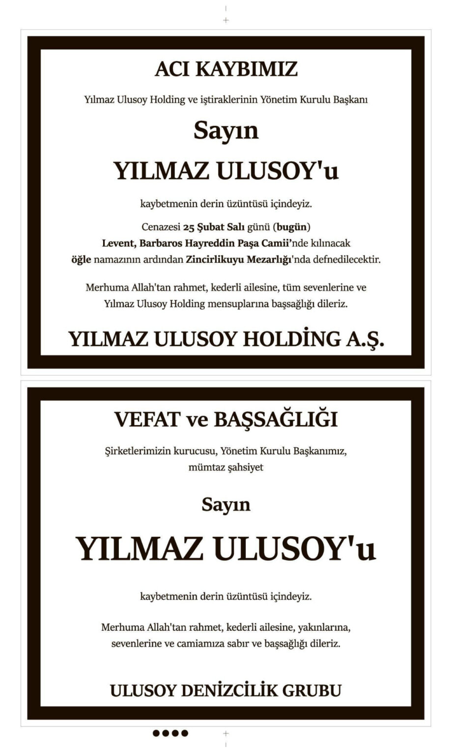 Hürriyet 25 Şubat Vefat 4