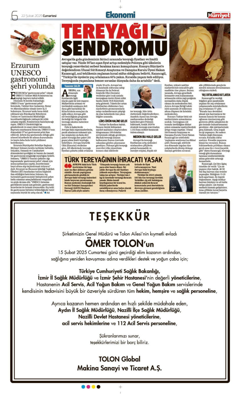 Hürriyet 22 Şubat Vefat