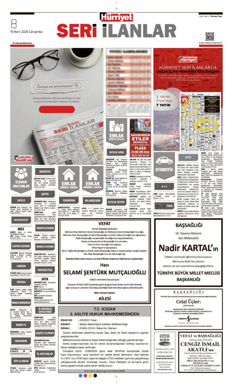 19 Mart ilanları 2