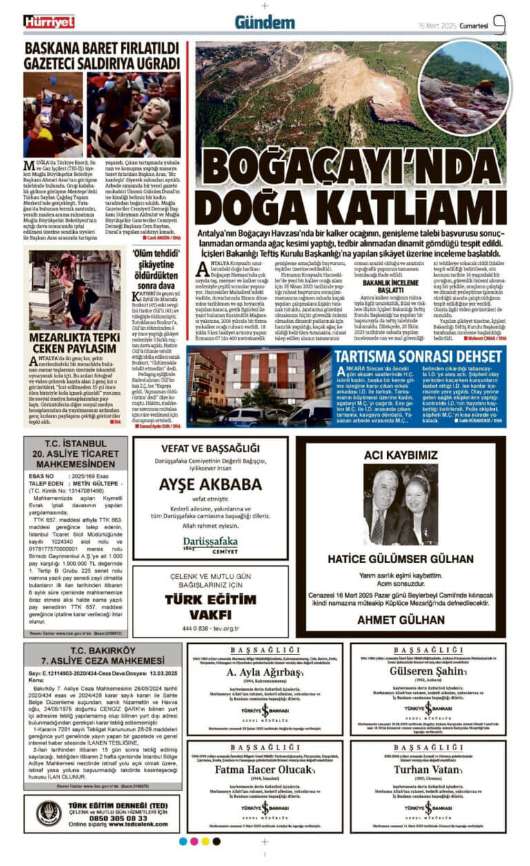 15 Mart İlanları