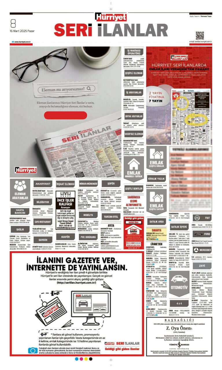16 Mart İlanları