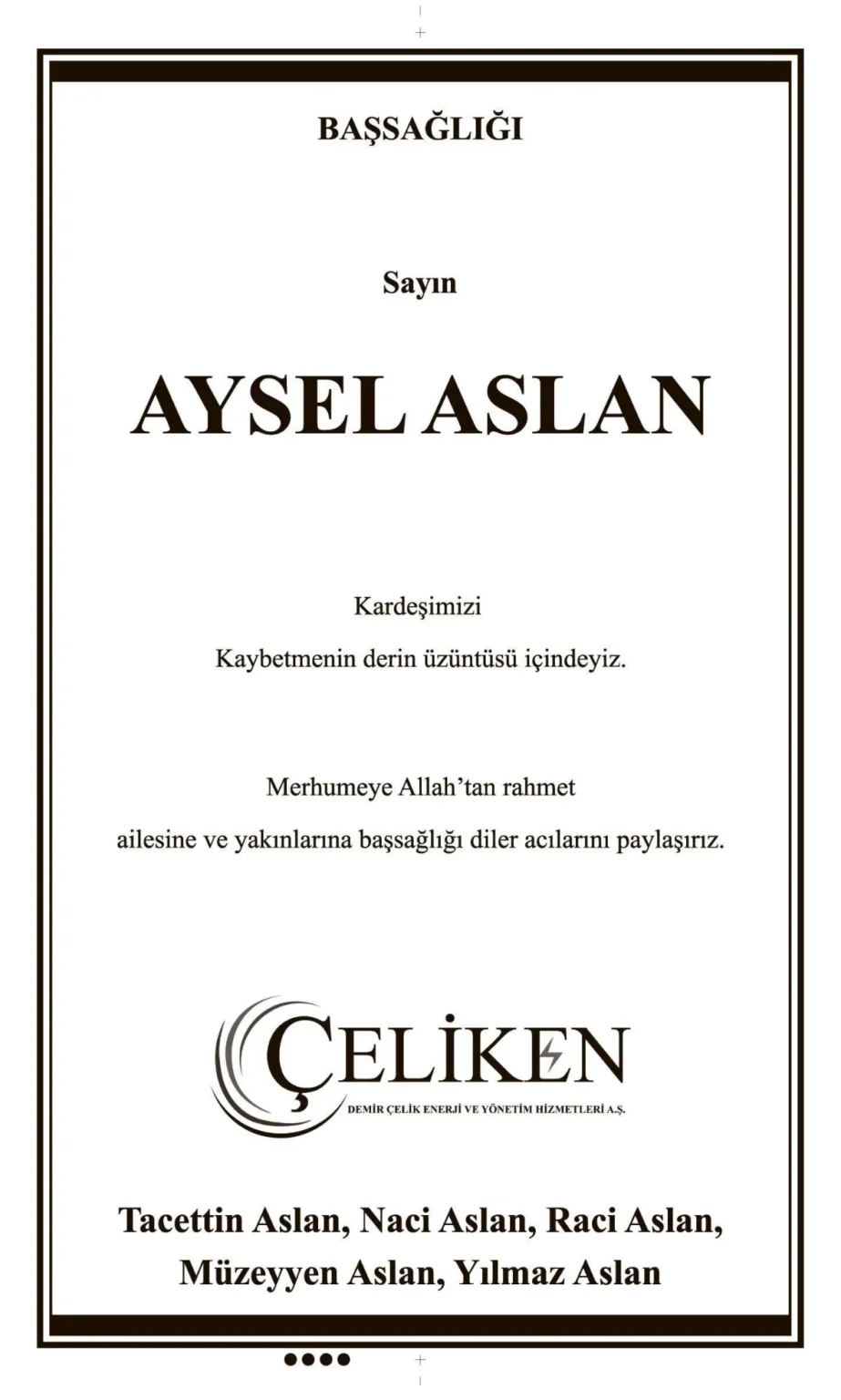 Aysel Aslan İlanı 4