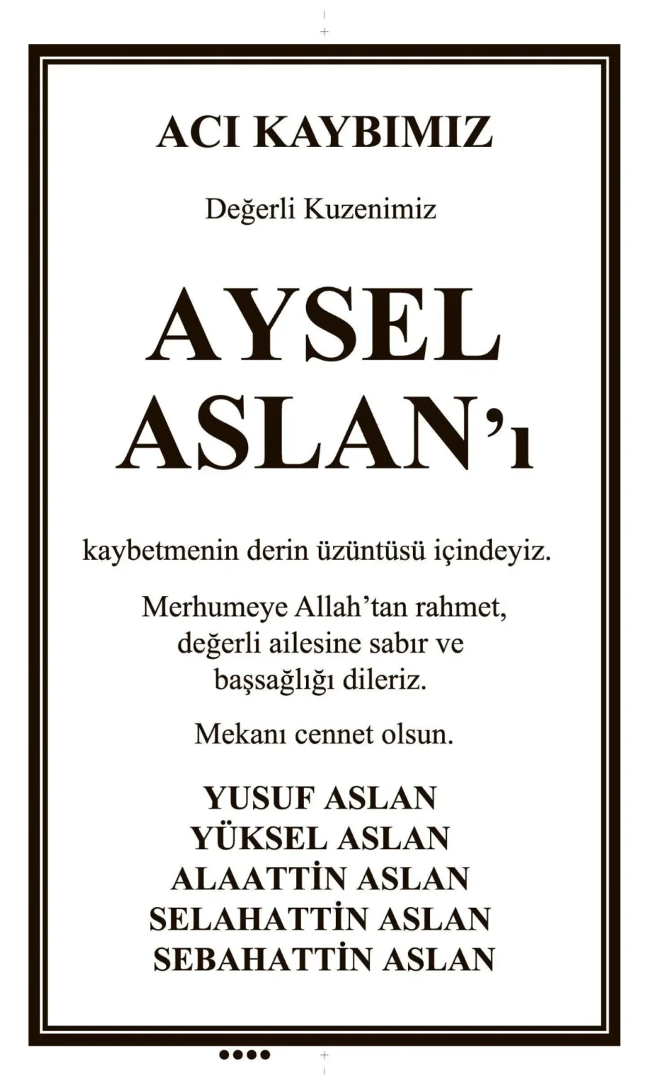Aysel Aslan İlanı 3