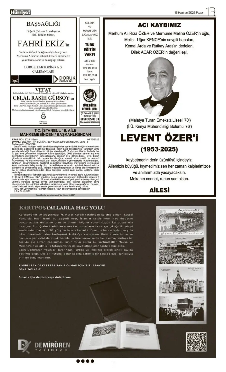 15 Haziran İlanları