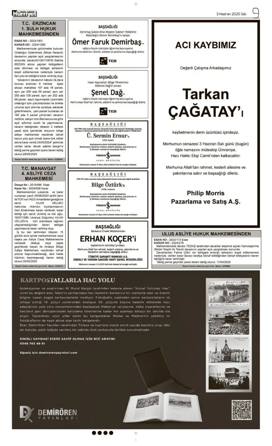 3 Haziran İlanları