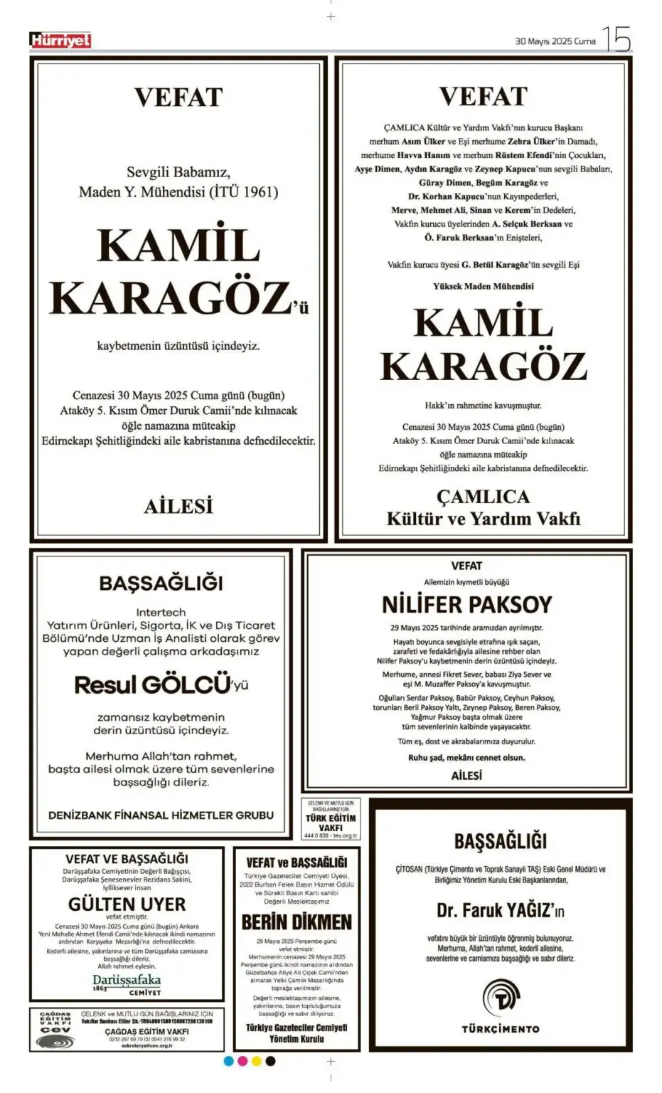 30 Mayıs İlanları