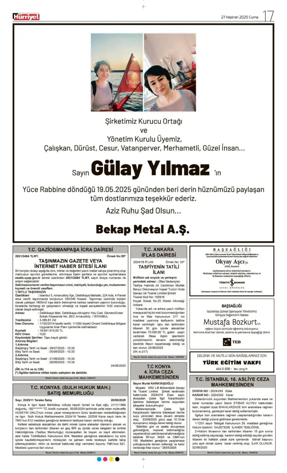 27 Haziran İlanları