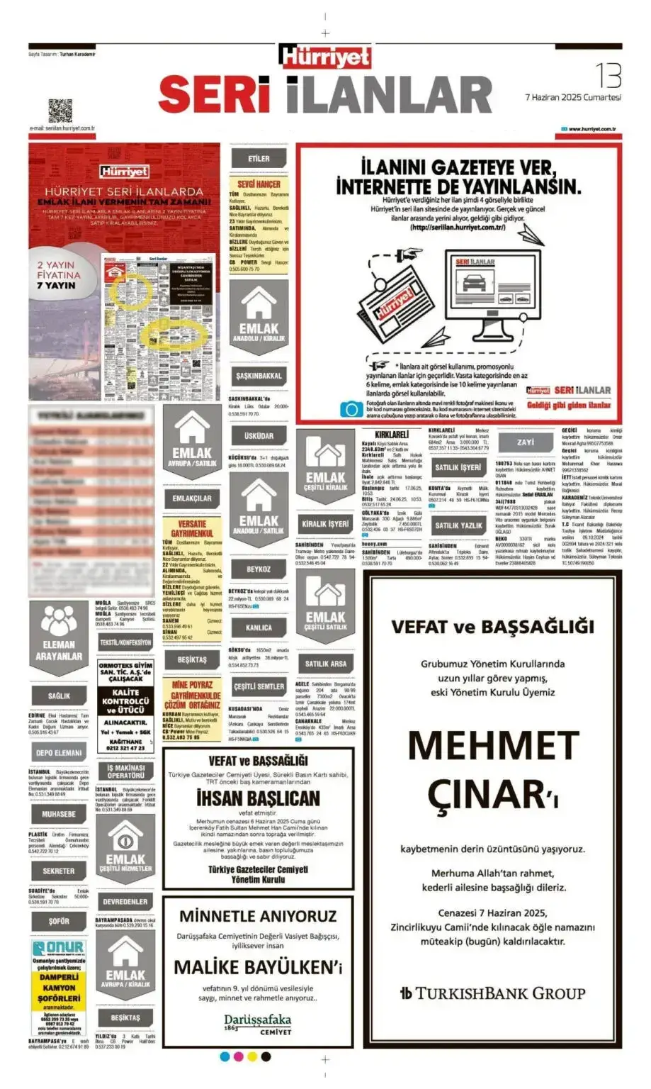 7 Haziran İlanları