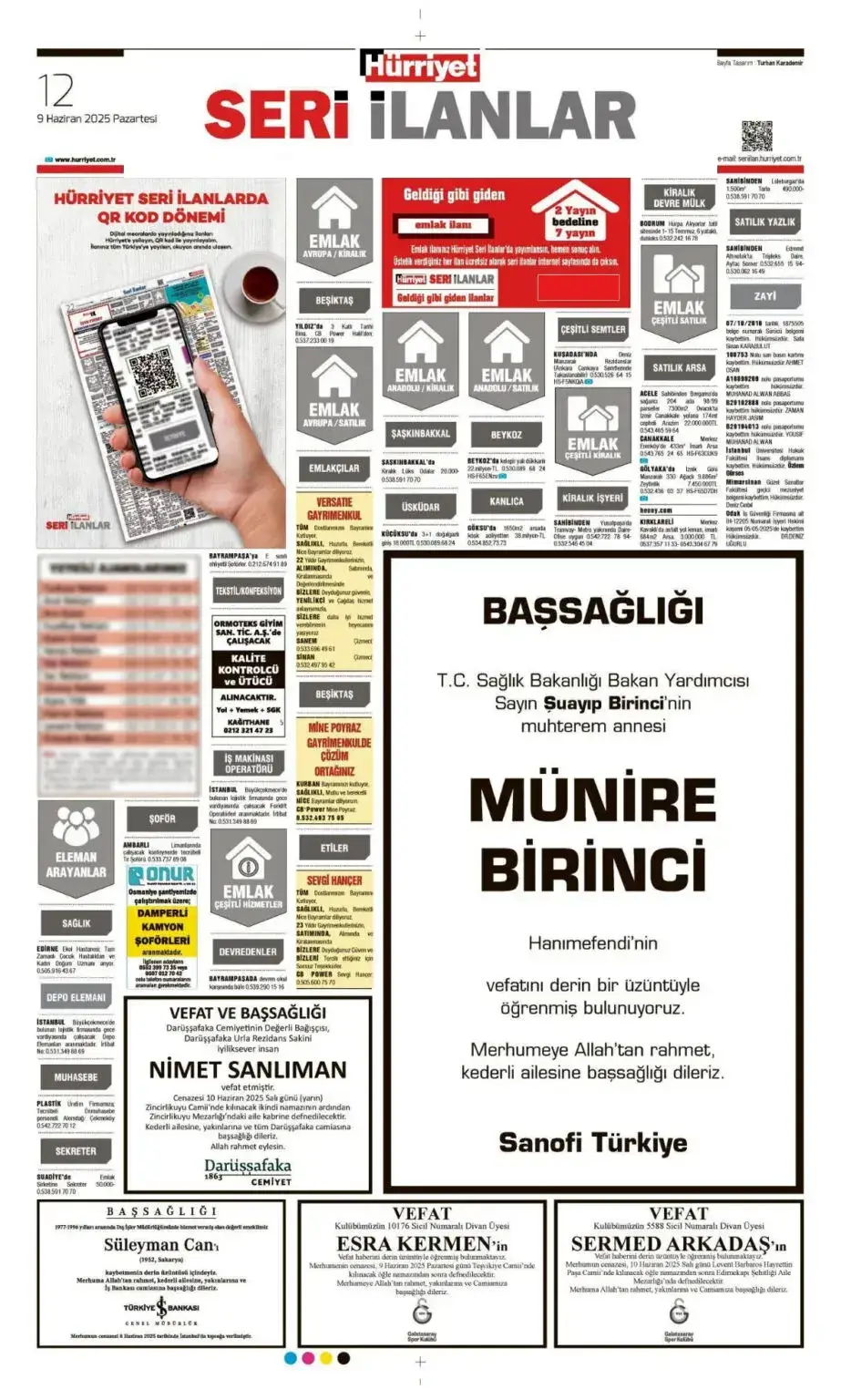 9 Haziran İlanları 2