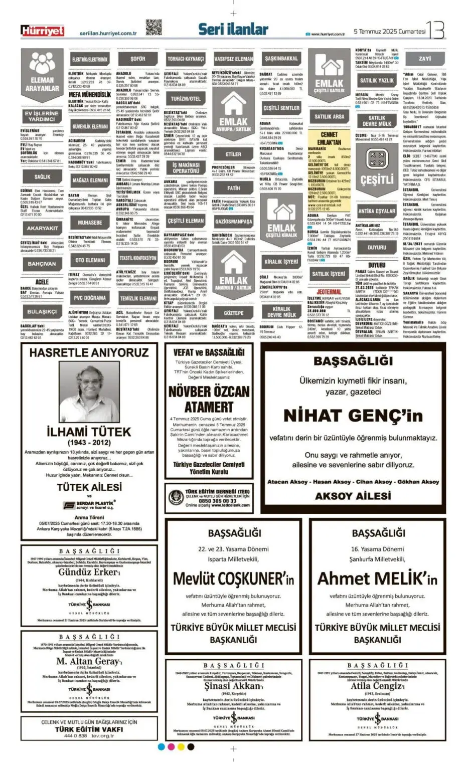 5 Temmuz İlanları