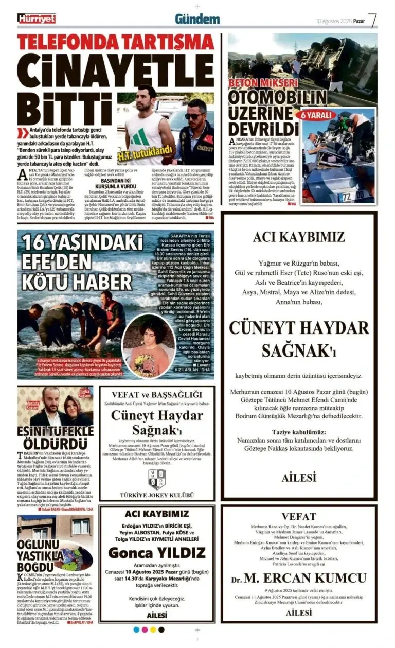 10 Ağustos İlanları