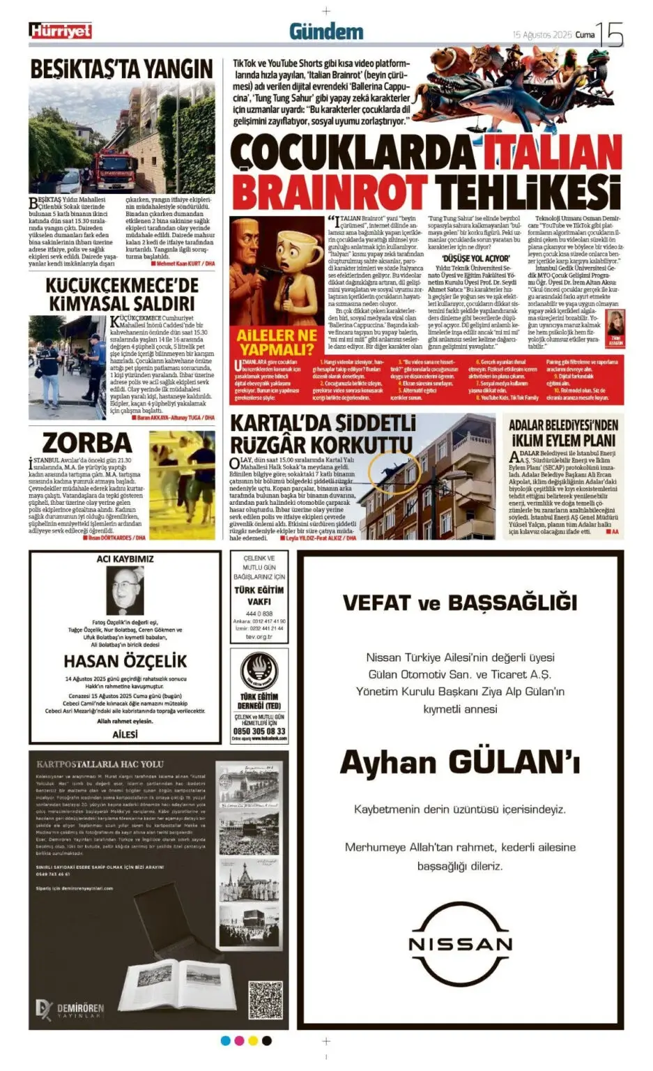 15 Ağustos İlanları