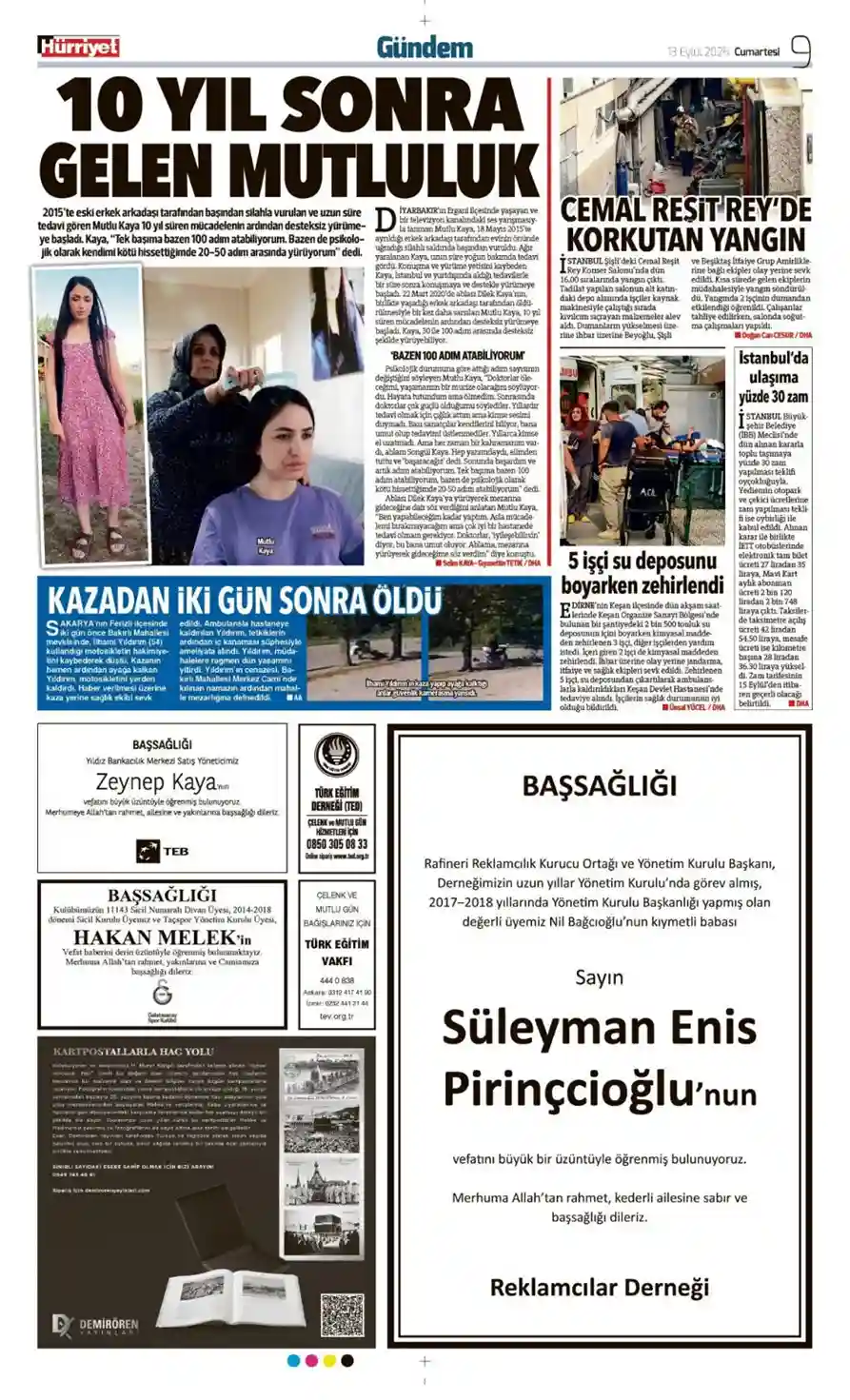 13 Eylül 2025 İlanları