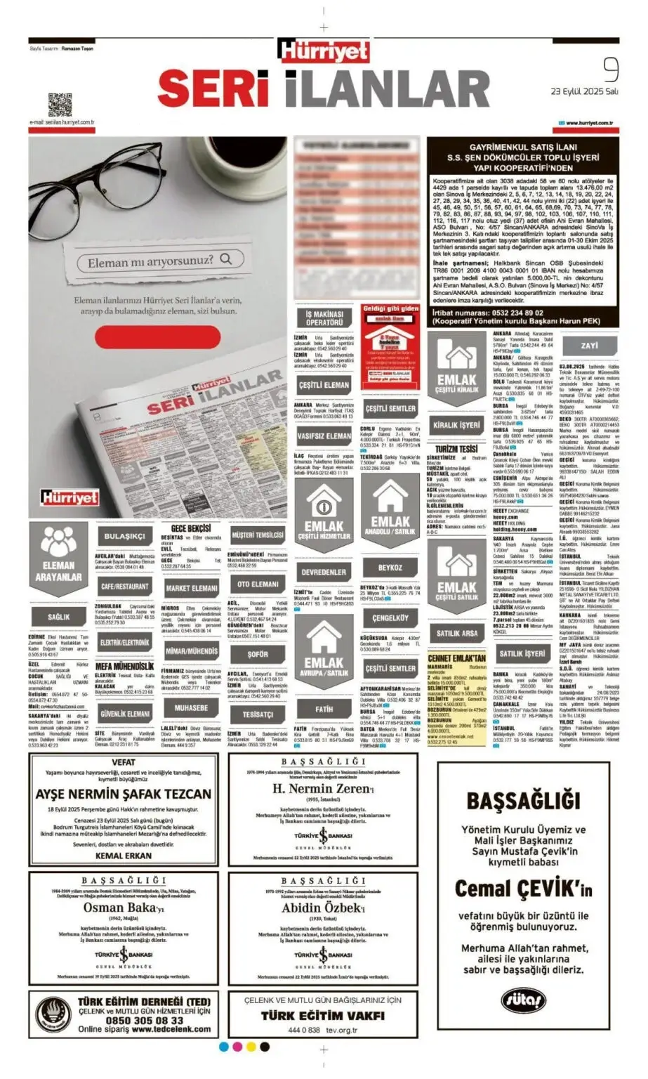 23 Eylül İlanları