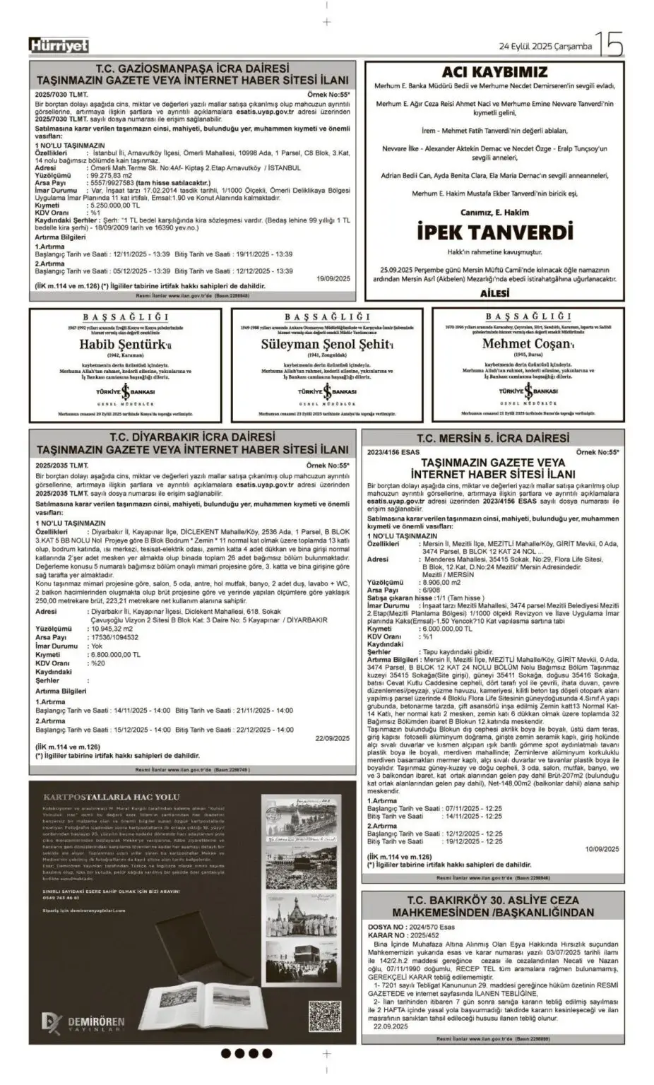 24 Eylül İlanları