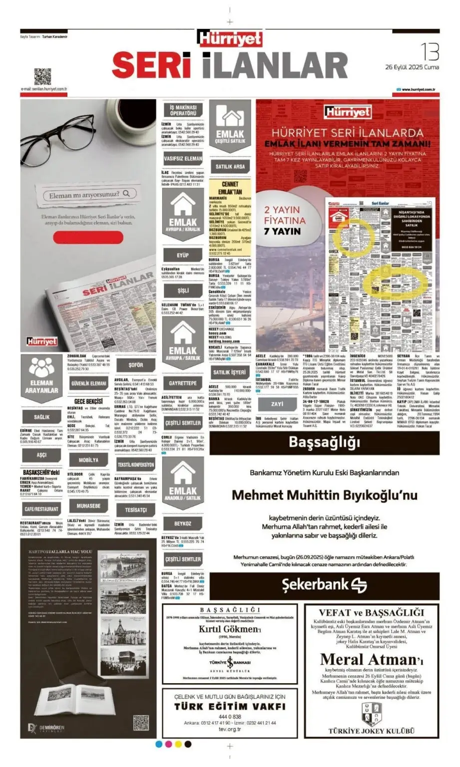 26 Eylül İlanları