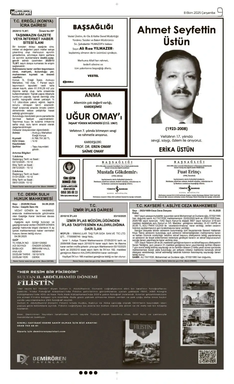 8 Ekim İlanları