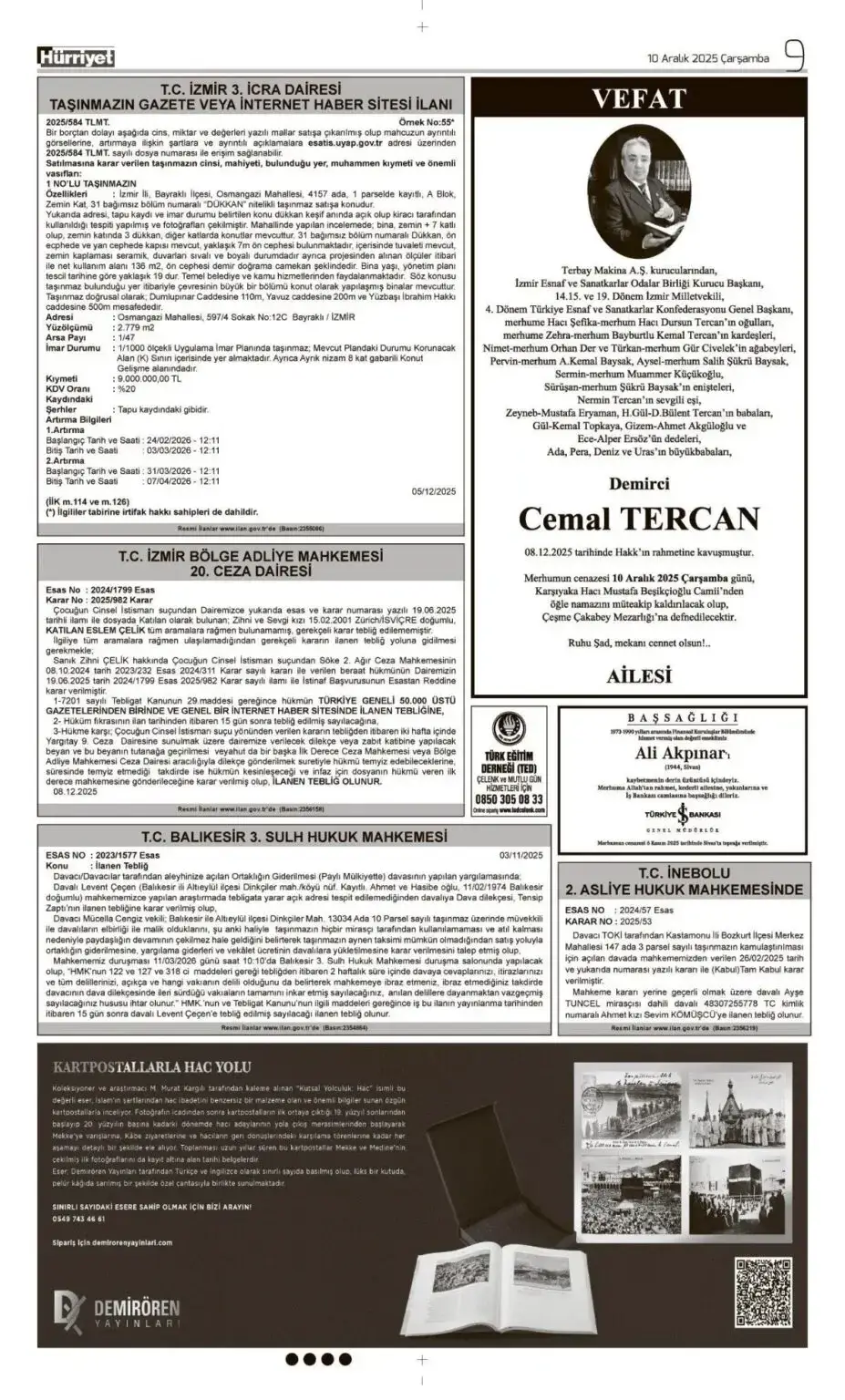 Hürriyet 10 Aralık 2025