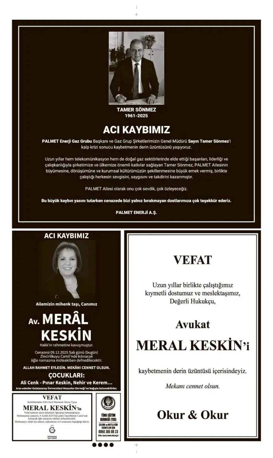 Hürriyet 9 Aralık 2025