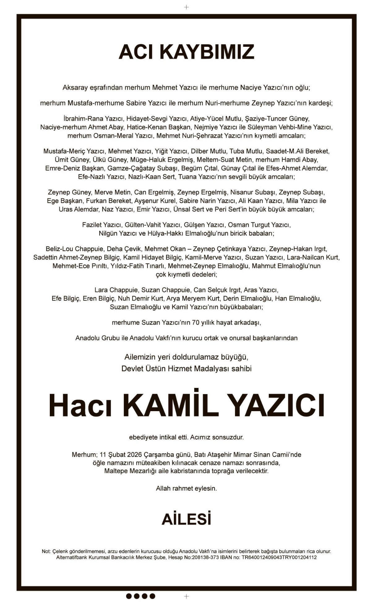 Hürriyet 10 Şubat 2026 İlanları