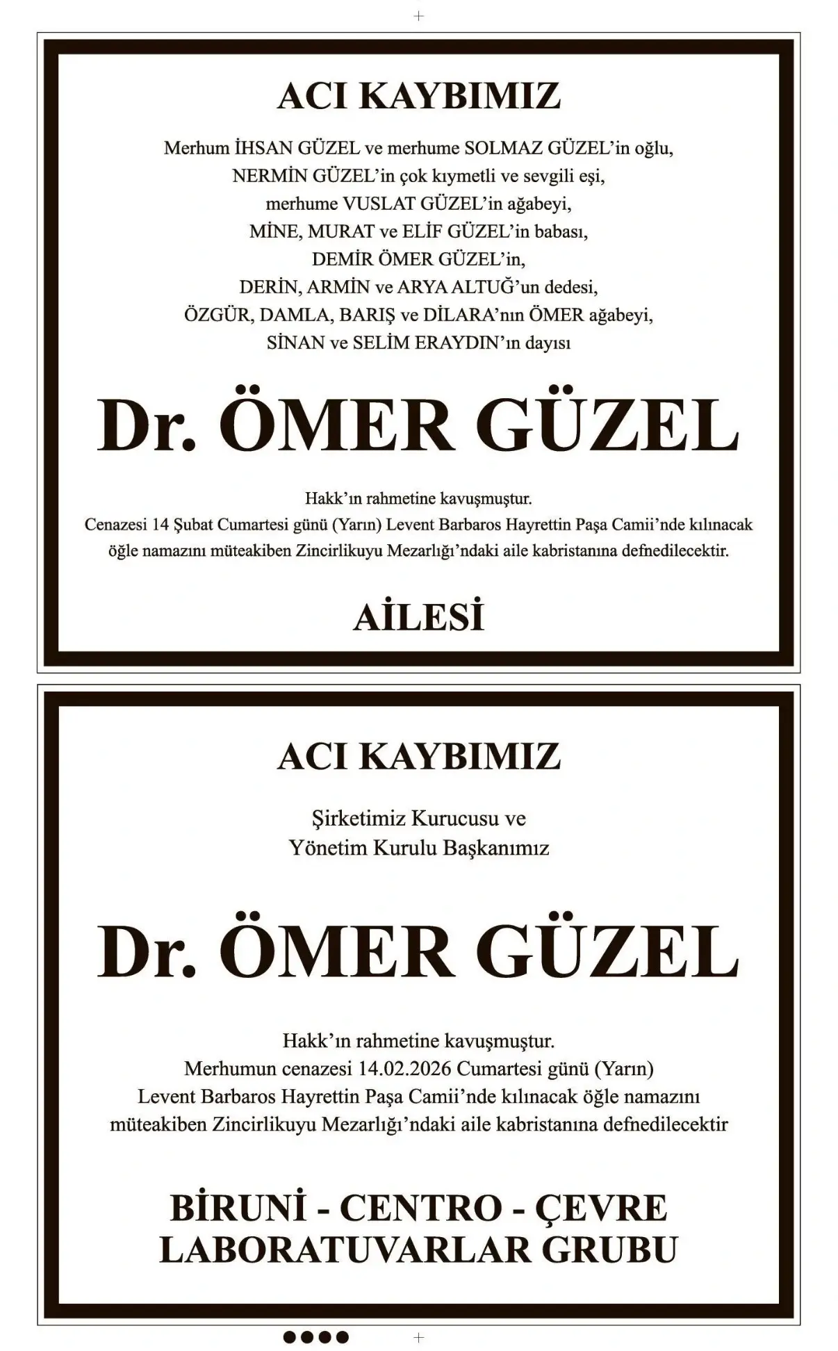 Hürriyet Gazetesi 13 Şubat 2026 İlanları