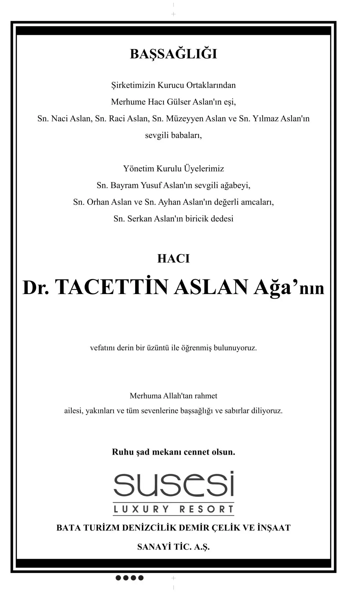 Hürriyet gazetesi 29 Mayıs 2026 Vefat ilanı 4