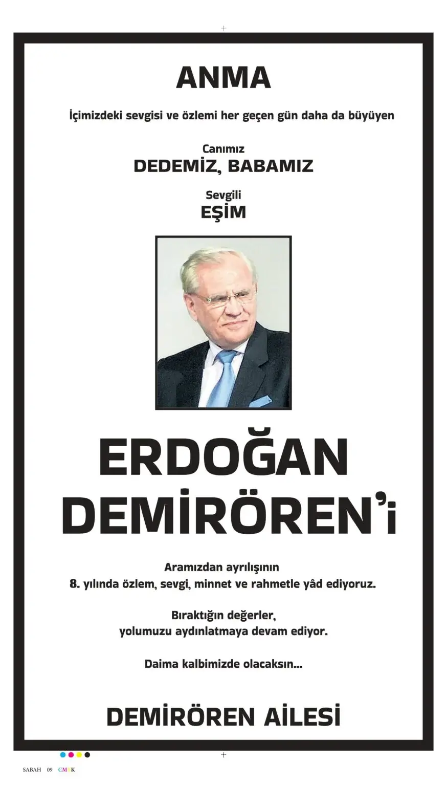 8 Haziran 2026 Hürriyet Vefat, Başsağlığı ilanı