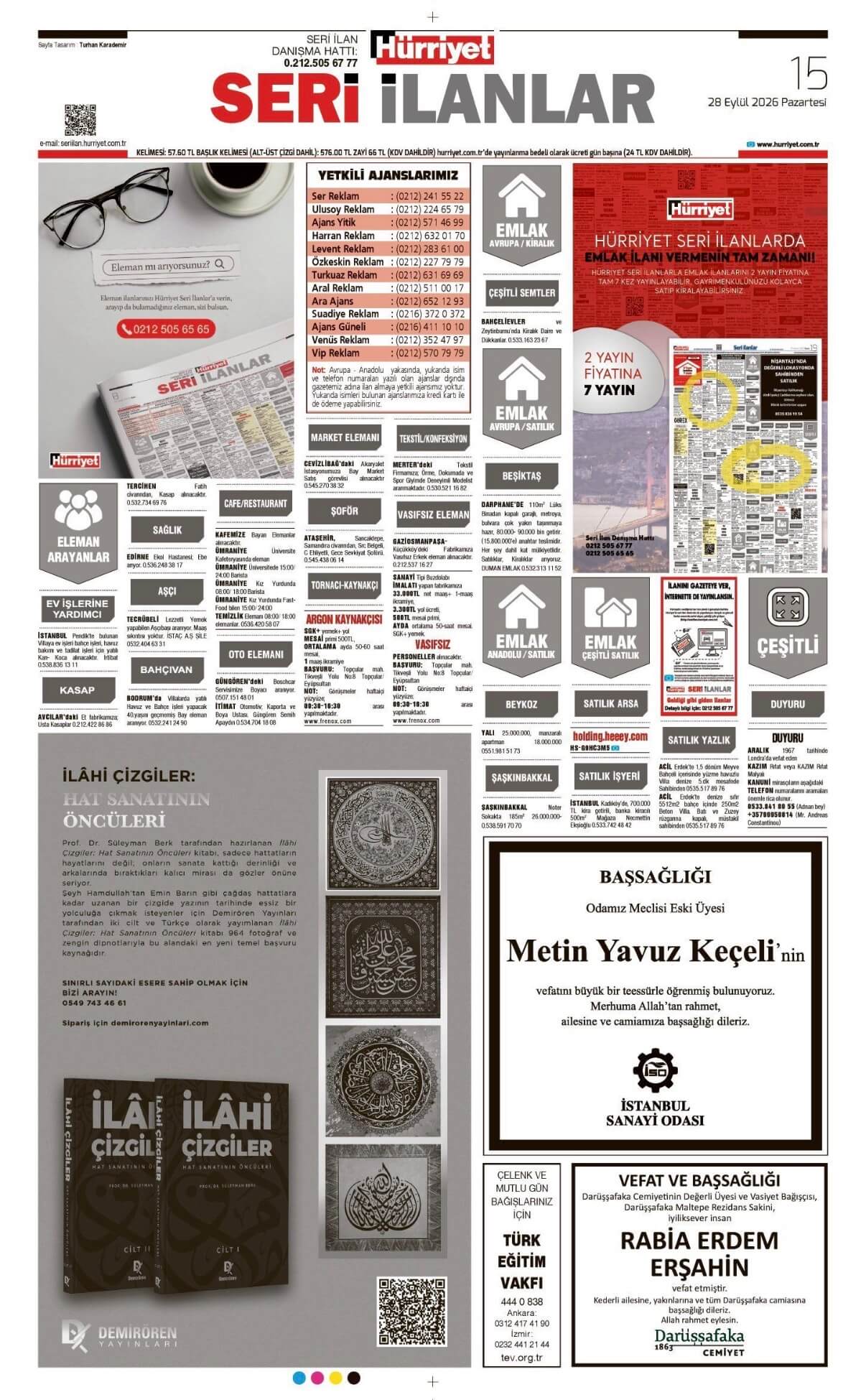 28 EYLÜL 2026 Hürriyet Vefat, Başsağlığı ilanı
